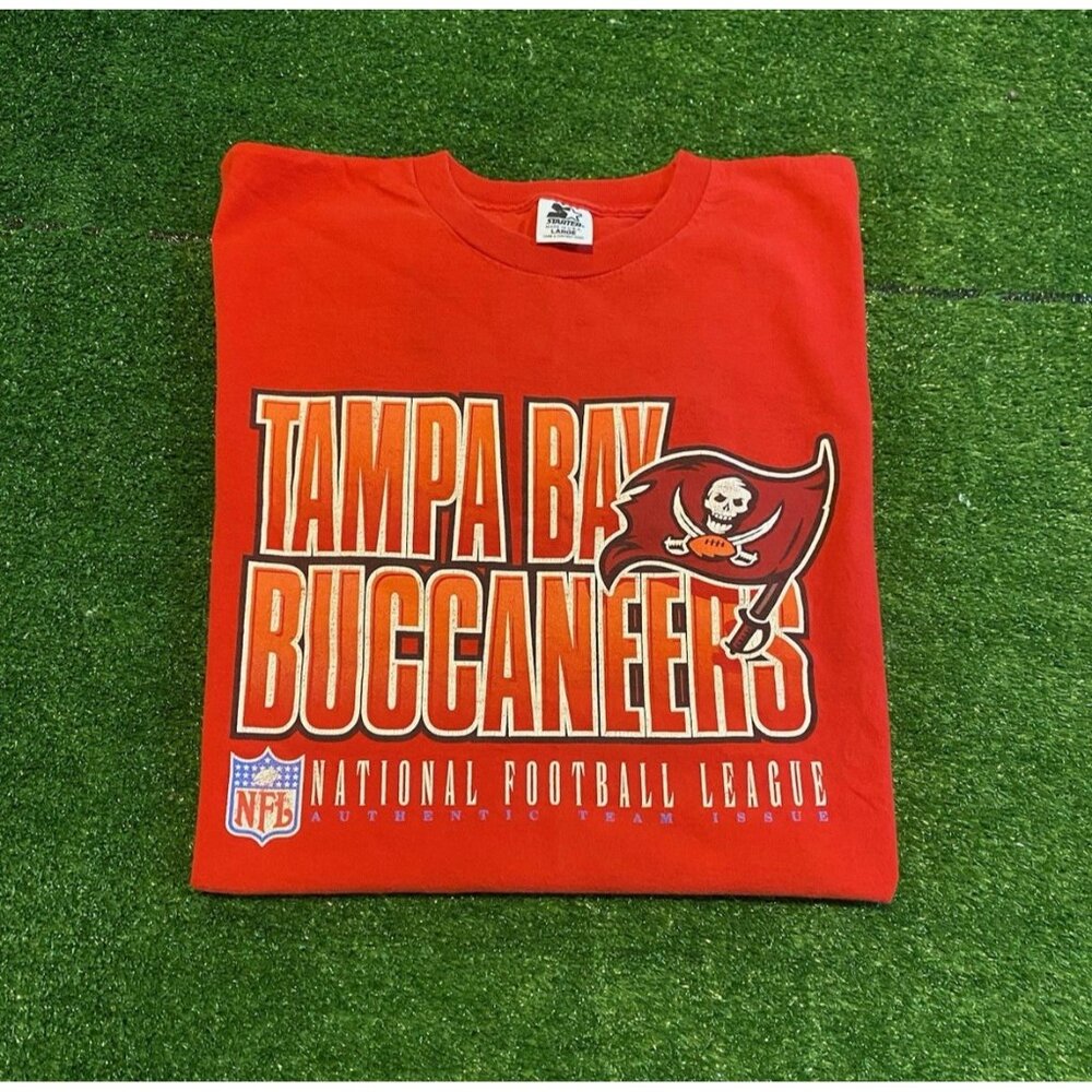 Vintage Tampa Bay Buccaneers shirt mens large red starter spell out football R